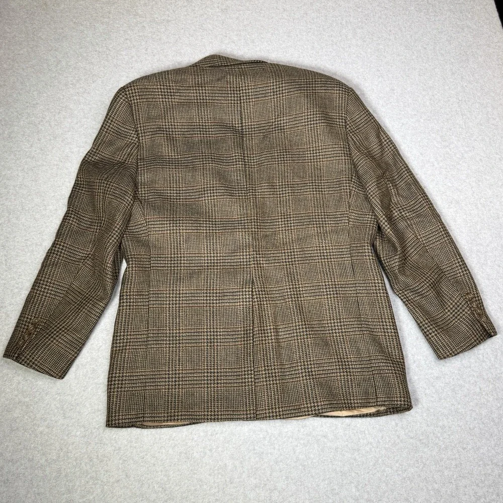 Vintage 90s Polo University Club Sport Coat Men's 42 R Houndstooth Windowpane